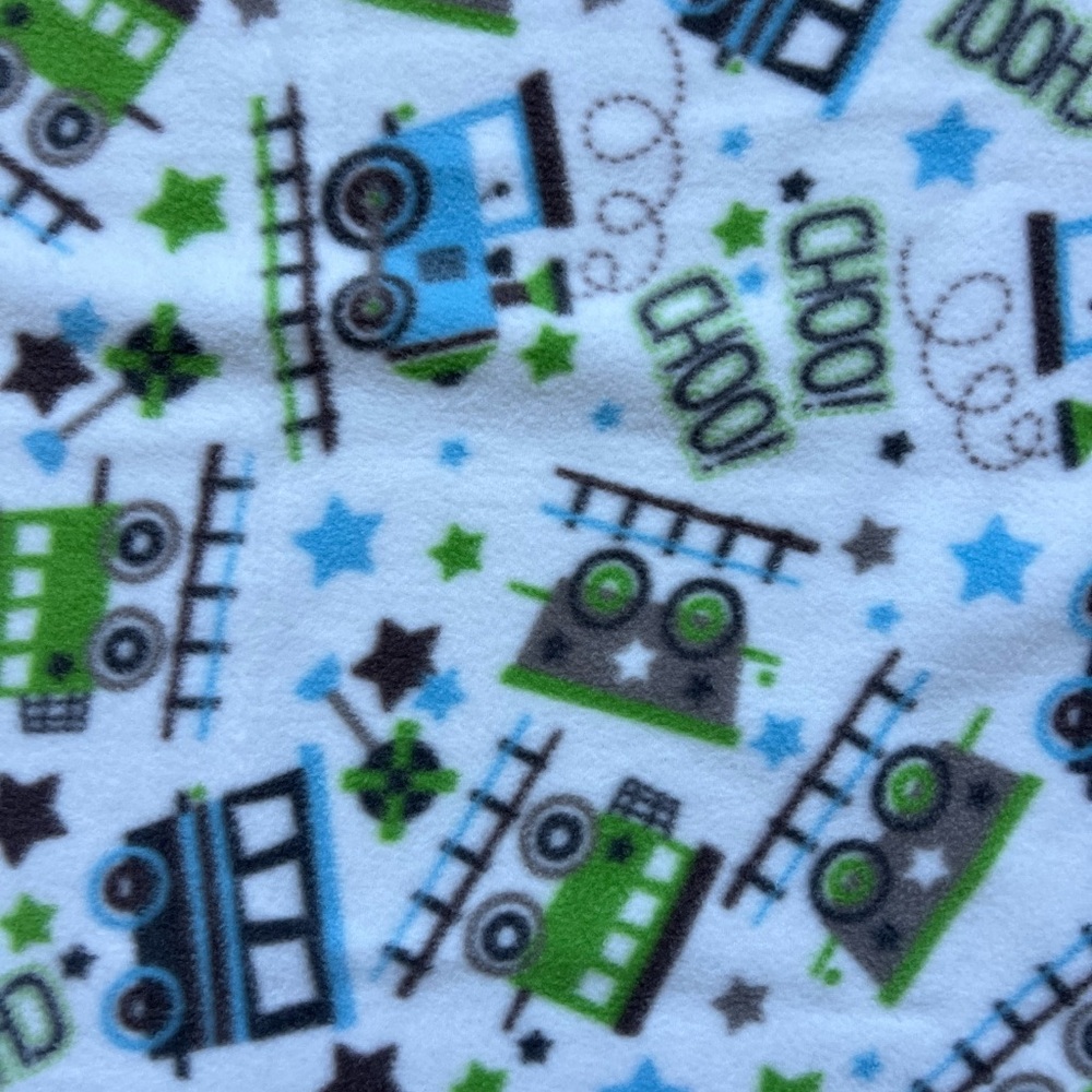 Choo Choo Train Fleece Throw - Picture 4 of 4